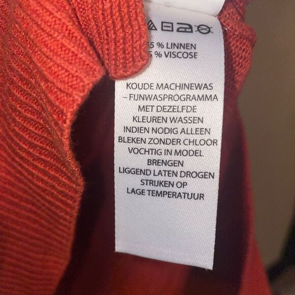 Linen Sweater - Burnt Orange - Picture 9 of 9